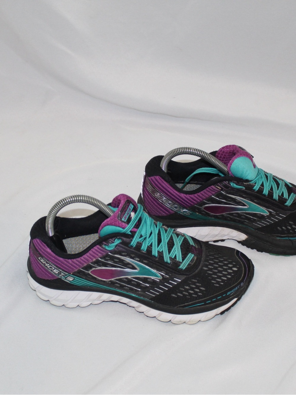 Brooks Ghost 9 Womens Running Shoes Size 7.5 - Black/Purple